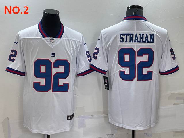  Men's New York Giants #92 Michael Strahan Jersey NO.2;